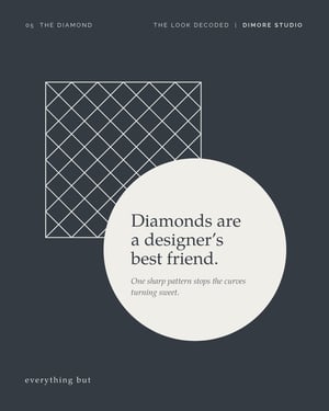 Diamonds are a designer's best friend: a large circle laid over a diamond lattice