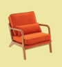 Bonnio orange accent chair