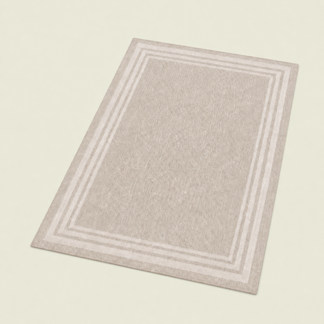 Angled Carpet on Pale Olive Green Background