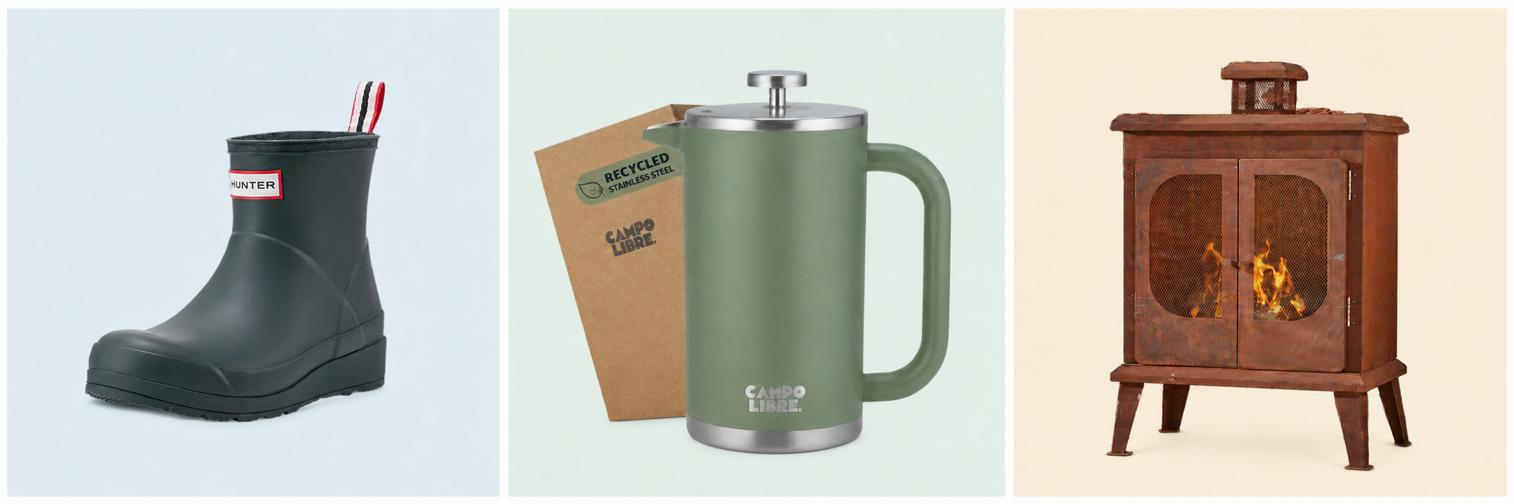 The Goodlife Edit Wellies French Press and Stove Everything But Grid